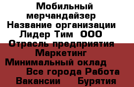 Мобильный мерчандайзер › Название организации ­ Лидер Тим, ООО › Отрасль предприятия ­ Маркетинг › Минимальный оклад ­ 22 500 - Все города Работа » Вакансии   . Бурятия респ.